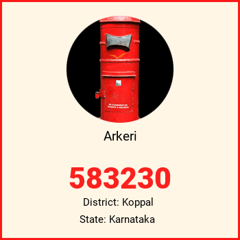 Arkeri pin code, district Koppal in Karnataka