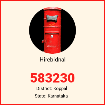 Hirebidnal pin code, district Koppal in Karnataka