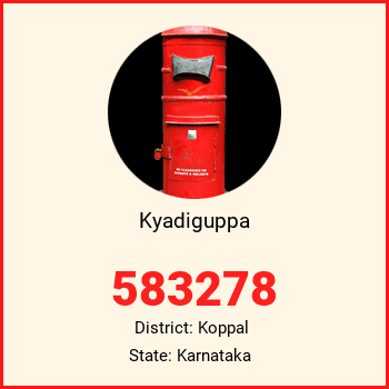 Kyadiguppa pin code, district Koppal in Karnataka