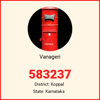 Vanageri pin code, district Koppal in Karnataka